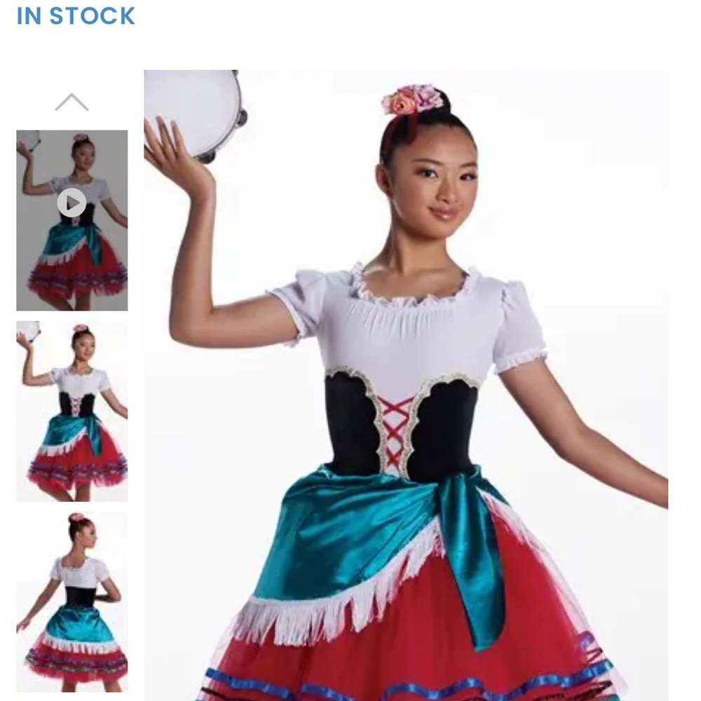 Weissman Tarantella Kids Costume with Floral Party Halloween Costume MC
